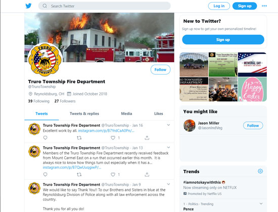 Truro Township Fire Department Truro Township Fire Twitter